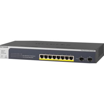 NETGEAR 8-poorts Gigabit PoE+ Smart Switch met 2 SFP poorten (GS510TPP) - Switch