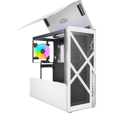 Behuizing AZZA Midi ATX Cast 808W Aluminium (W) 2xUSB2.0+1xType