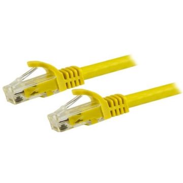 StarTech.com 15m CAT6 Ethernet Cable, 10 Gigabit Snagless RJ45 650MHz 100W PoE Patch Cord, CAT 6 10GbE UTP Network Cable wStrain Relief, Yellow, Fluke TestedWiring is UL CertifiedTIA - Category 6
