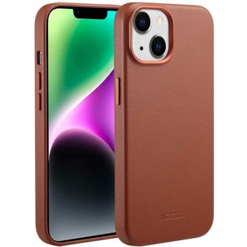 Accezz MagSafe Leather Backcover iPhone 14 - Sienna Brown