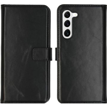 Selencia Echt Lederen Bookcase Samsung Galaxy S23 Plus - Zwart