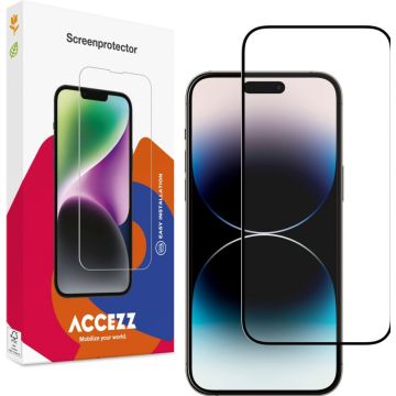 Accezz Gehard Glas - Full Cover Screenprotector iPhone 14 Pro / 15 / 16