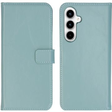 Selencia Echt Lederen Bookcase Samsung Galaxy A35 - Air Blue
