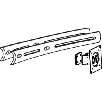 Ergotron DS100 Crossbar Extender, Long - Bevestigingscomponent (verlengstuk voor dwarsstang, middenbeugel)