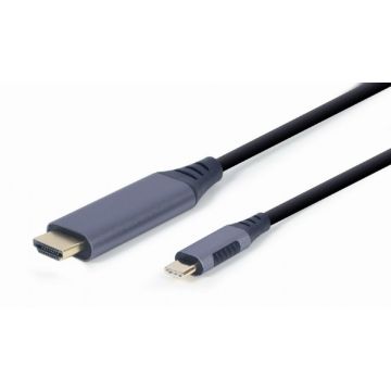 gembird USB-Type-C-auf-HDMI-Adapter, grijs, 1,8 m