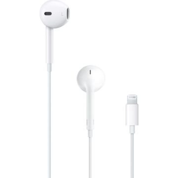Apple EarPods MWTY3ZM/A – in‑ear hoofdtelefoon – met microfoon – Lightning aansluiting – bekabeld – wit – origineel Apple‑design