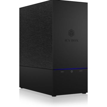 Behuizing. IcyBox Externes 2-fa.RAID f. 2x 2,5"" o.3,5"" SATA Laufw. retail