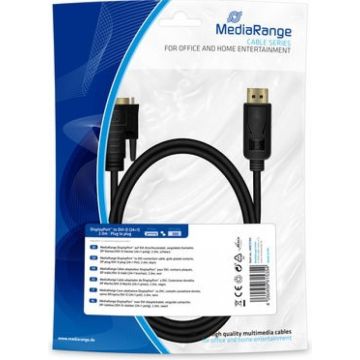 MediaRange DisplayPort auf DVI Anschlusskabel 2m schwarz