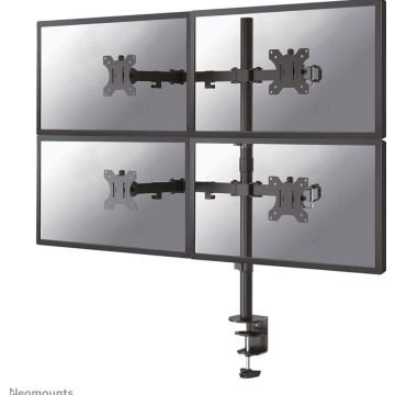 Neomounts FPMA-D550D4 - Bevestigingskit (bureauklembevestiging, pakkingring bevestiging, paal, 4 VESA-adapters, 4 armen)
