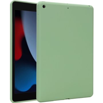 Accezz Liquid Silicone Backcover iPad 9 (2021) 10.2 inch / iPad 8 (2020) 10.2 inch / iPad 7 (2019) 10.2 inch - Lichtgroen