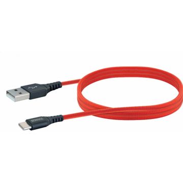 Schwaiger USB-Kabel 2.0 St. A->3.1 TypC 1,2m rood