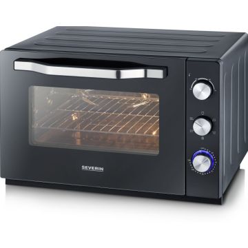 Hetelucht oven 60L 2200W           draaispit en pizzasteen