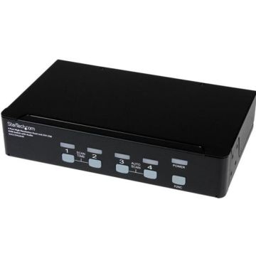StarTech.com 4-poort Hoge-Resolutie USB DVI Dual-Link KVM-switch met Audio - KVM  audio  USB switch
