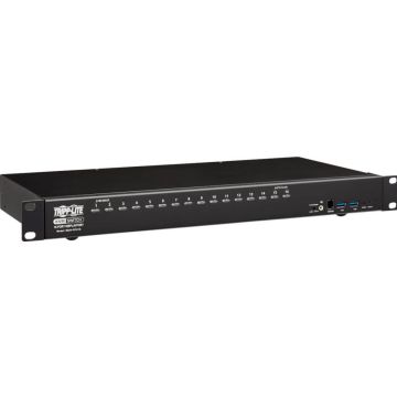 Eaton Tripp Lite series DisplayPortUSB KVM Switch 16-Port with AudioVideo and USB Peripheral Sharing, 4K 60 Hz, 1U Rack-Mount - KVM  audio  USB switch