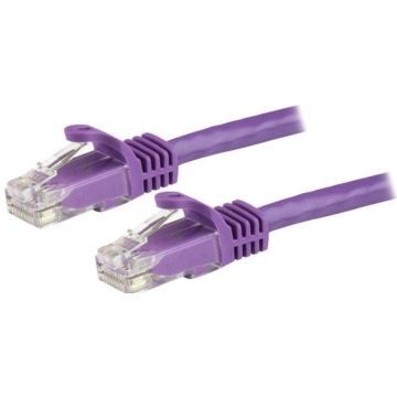 StarTech.com 15m RJ45 UTP Cat6 Gigabit snagless netwerkkabel - paars
