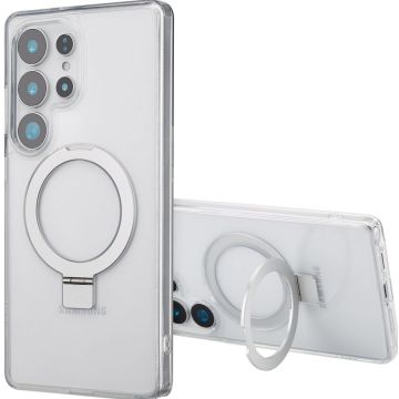 Accezz Ring Stand Backcover met MagSafe Samsung Galaxy S25 Ultra - Transparant
