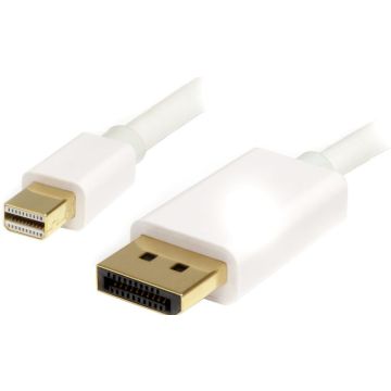 StarTech.com 2 m witte Mini DisplayPort™-naar-DisplayPort 1.2 adapterkabel M/M - DisplayPort 4k