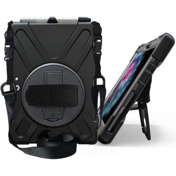 Accezz Full Protective backcover met strap voor de Samsung Galaxy Tab Active 5 Pro / 4 Pro - Zwart