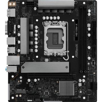 MB ASRock Intel 1851 H810M-X M-ATX 2xCU D5 6400+(OC) PCIe4.0 USB3.2 Gen1