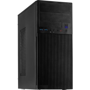 Inter-Tech Behuizing IT-2815 black Midi-Tower Linear