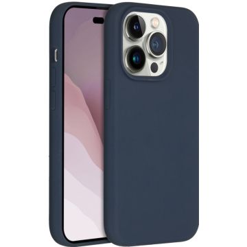 Accezz Liquid Silicone Backcover met MagSafe iPhone 14 Pro - Donkerblauw