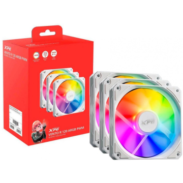 XPG Vento 120 ARGB PWM Reverse Revolution Fan White - Ventilator