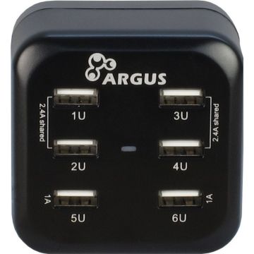 Inter-Tech Lader Argus LS-6US 80mm USB 5V Steckdose
