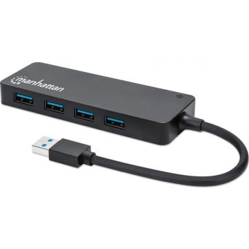 Manhattan 4-Port USB 3.2 Gen 1 Hub USB-A St./ 4x A-verloop stekker