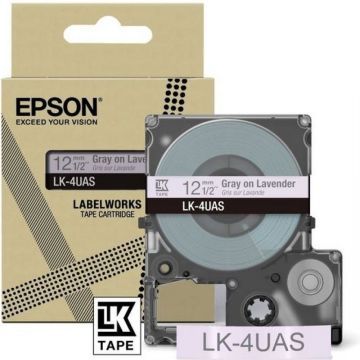Epson LabelWorks LK-4UAS - Grijs op lavendel