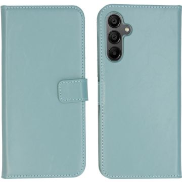 Selencia Echt Lederen Bookcase Samsung Galaxy A15 (5G/4G) - Air Blue