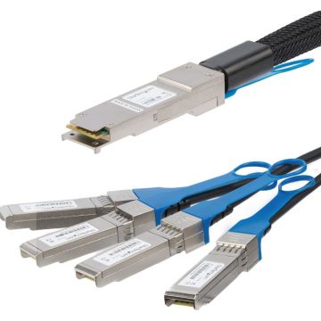 StarTech.com 2m QSFP+ DAC Breakout Twinax kabel - MSA conform koper