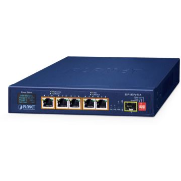 Planet 5-Port PoE+ Solar Switch + 1-Port SFP + LCD Display B