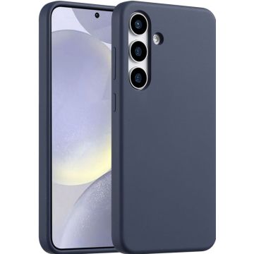 Accezz Liquid Silicone Backcover Samsung Galaxy S25 Plus - Donkerblauw