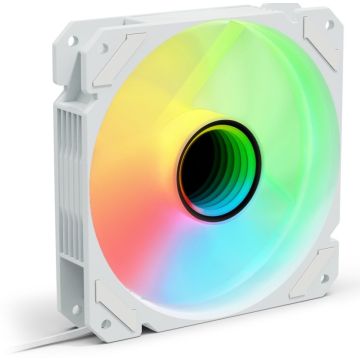 Sharkoon Shark Mirror PWM RGB White - Ventilator