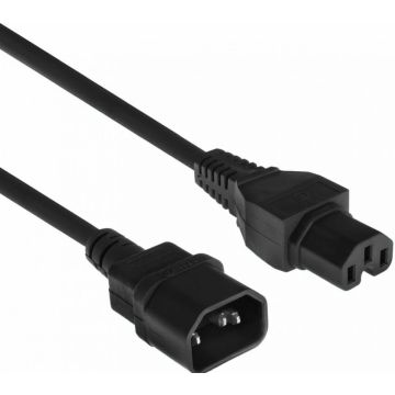 POWERCORD C14-C15 BK 3.00M. 1 stk