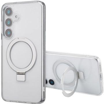 Accezz Ring Stand Backcover met MagSafe Samsung Galaxy S25 Plus - Transparant