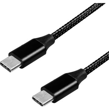 LogiLink USB 2.0 Kabel, USB-C zu USB-C, zwart, 1,0m