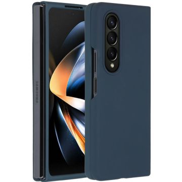 Accezz Liquid Silicone Backcover Samsung Galaxy Z Fold 4 - Donkerblauw