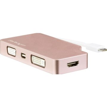 StarTech.com USB-C 4-in-1 video adapter - rose gold goud