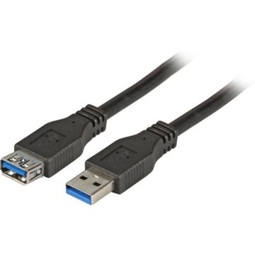 EFB USB3.0 Verlängerungskabel A-A St-Bu 5,0m schwarz, Premiu
