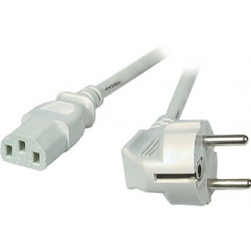 EFB Netzkabel Schutzkontakt 90Â°-C13 180Â°,grau,3.0m,3x1.00m