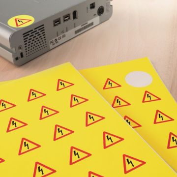 Herma 8034 Signaleringsetiketten slijtvast A4 Ø 30 mm rond geel sterk hechtend folie mat w