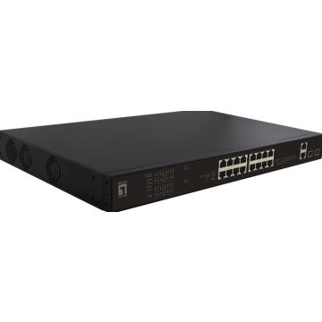 LevelOne Switch 20x FE FGP-2031 2xGE 2xGSFP 270W 802.3 PoE