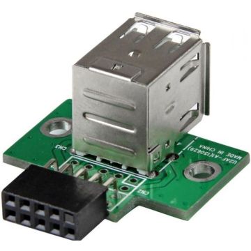 StarTech.com 2-poorts USB moederbord header adapter - USB A naar USB 10 Pin Header F/F
