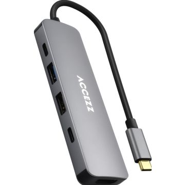 Accezz 5-in-1 USB-C Hub - 4K 30Hz Ultra HD