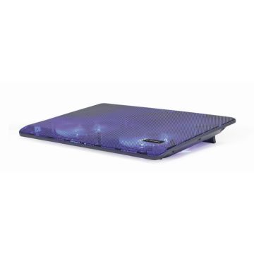GEMBIRD Notebook-Kühlstativ Höhenverstellbar bis 15,6"" LED