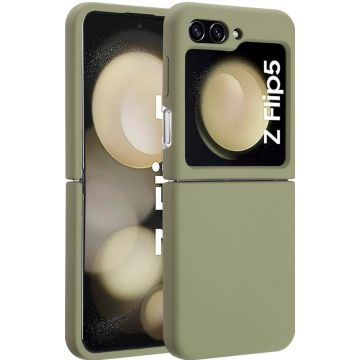 Accezz Liquid Silicone Backcover met MagSafe Samsung Galaxy Z Flip 5 - Cooper Green