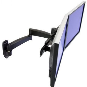 Ergotron 200 Series - Bevestigingskit (muurbeugel, dubbele scharnierende arm, dwarsstang, 2 extensies, 2 VESA-adapters)