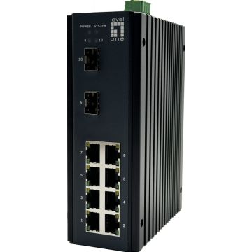 LevelOne Switch 10x GE IGU-1071 8x 1GbE,2x 2.5GbE SFP zwart