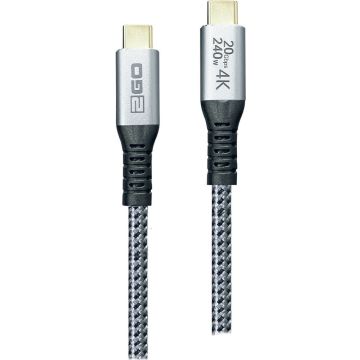 2GO Schnellladekabel USB-C 240W 20Gbps Thunderbolt 1,2m